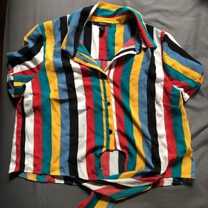 F21 Collared Crop Top